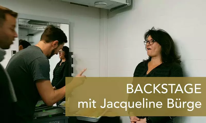 Backstage mit Jacqueline Bürge und einer Überraschung