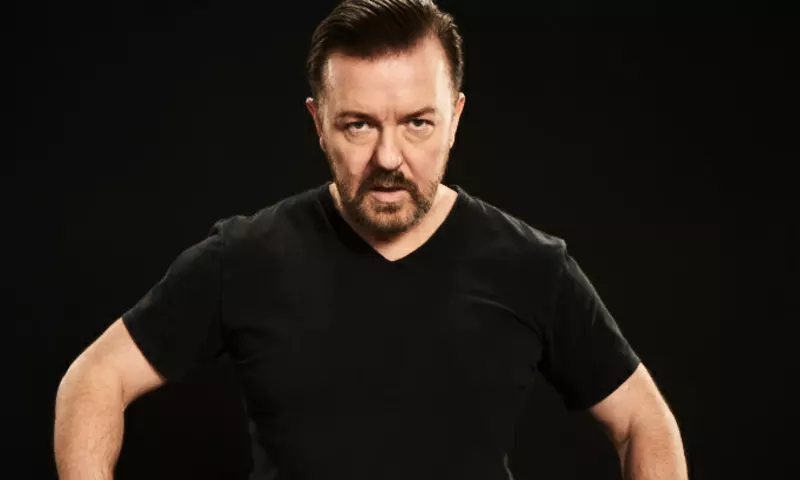 Ricky Gervais live on the Samsung Hall Zürich stage, Friday, 17 January 2020.